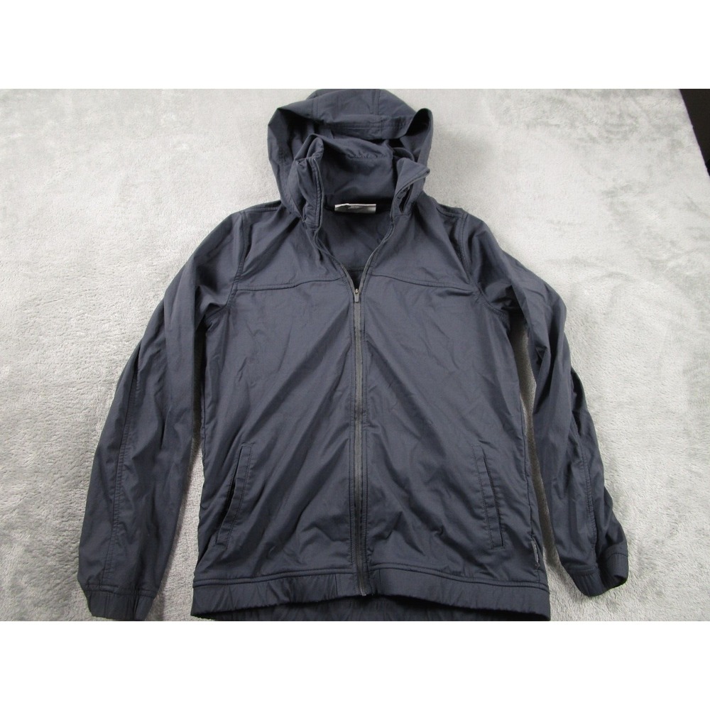Exofficio Jacket Womens Small Blue Outdoor Activewear Hooded Full Zip